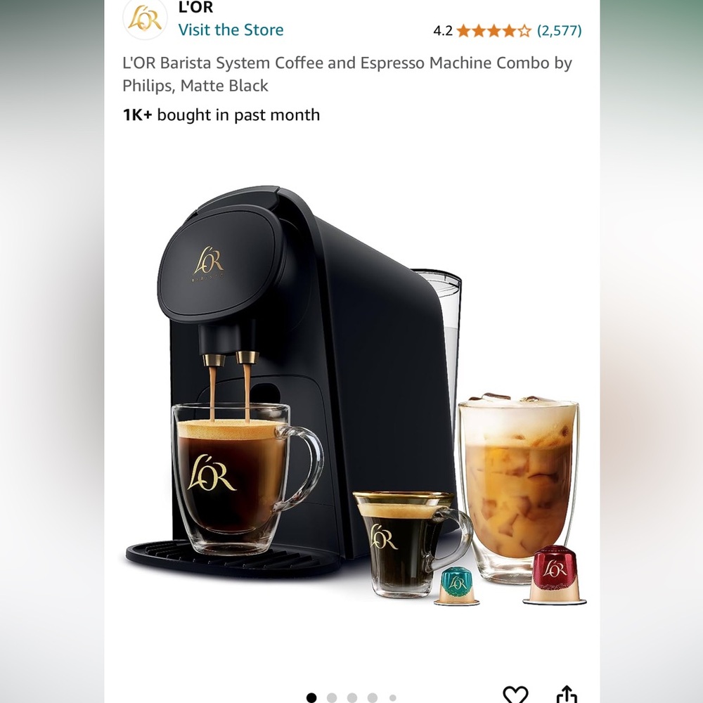 L’OR Barista System Coffee & Espresso Machine - like new